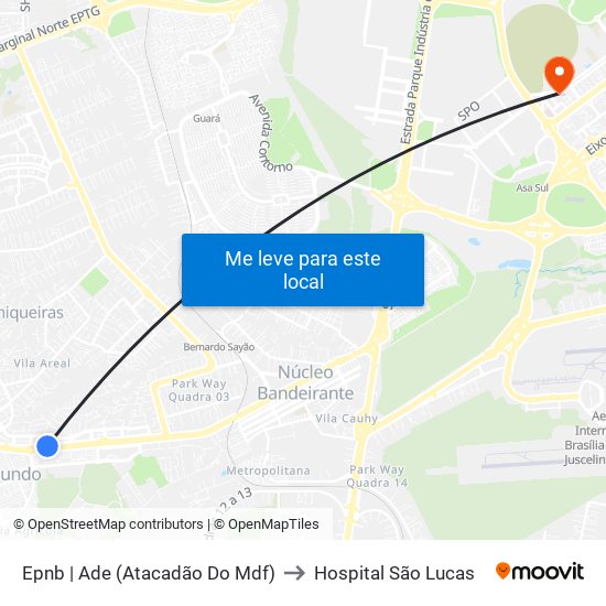 Epnb | Ade (Atacadão Do Mdf) to Hospital São Lucas map