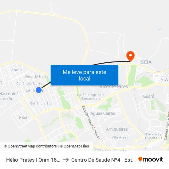 Hélio Prates | Qnm 18 (Hrc) to Centro De Saúde Nº4 - Estrutural map