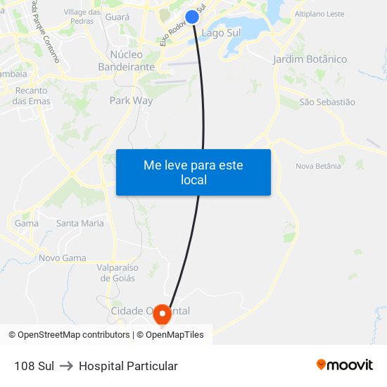 108 Sul to Hospital Particular map