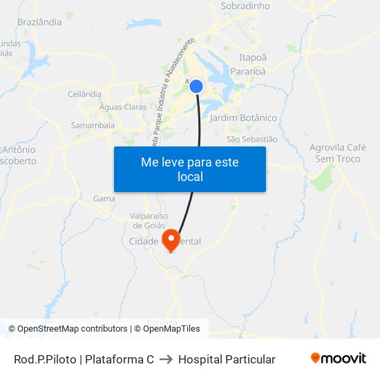 Rod.P.Piloto | Plataforma C to Hospital Particular map
