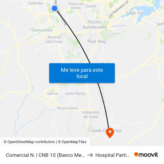Comercial Norte | Cnb 10 to Hospital Particular map