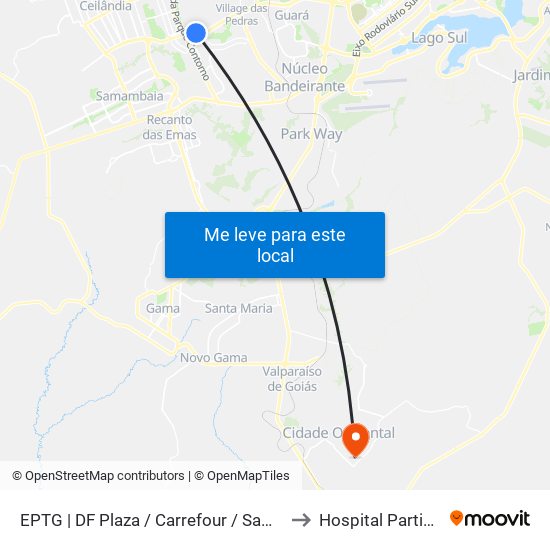 Eptg | Df Plaza / Carrefour / Sam's Club to Hospital Particular map