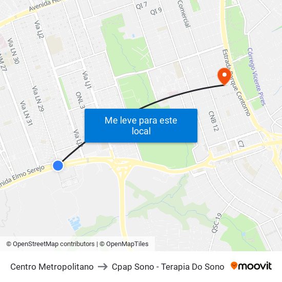 Centro Metropolitano to Cpap Sono - Terapia Do Sono map