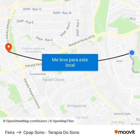 Feira to Cpap Sono - Terapia Do Sono map