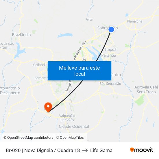 Br-020 | Nova Dignéia / Quadra 18 to Life Gama map