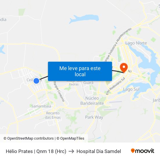 Hélio Prates | Qnm 18 (Hrc) to Hospital Dia Samdel map
