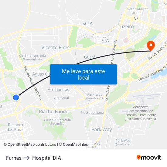 Furnas to Hospital DIA map