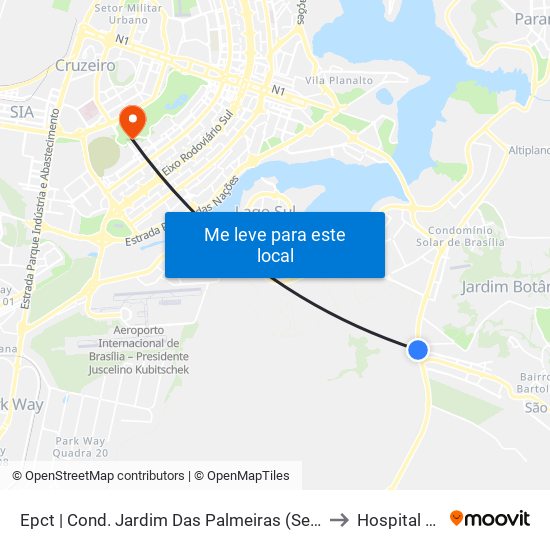 Epct | Cond. Jardim Das Palmeiras (Sentido São Sebastião) to Hospital Unimed map