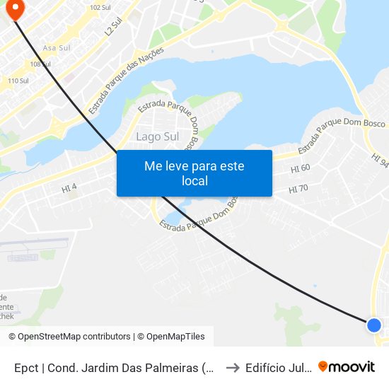 Epct | Cond. Jardim Das Palmeiras (Sentido São Sebastião) to Edifício Julio Adnet map
