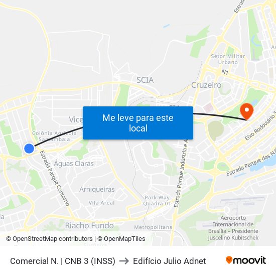 Comercial Norte | Cnb 3 (Inss) to Edifício Julio Adnet map