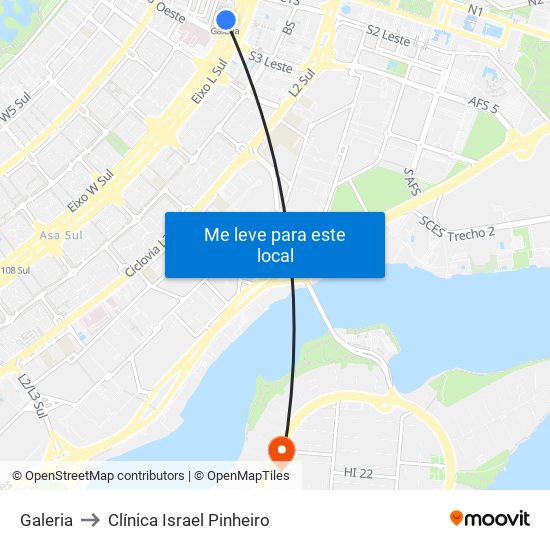 Galeria to Clínica Israel Pinheiro map