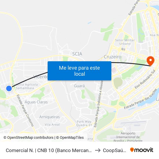 Comercial N. | CNB 10 (Banco Mercantil) to CoopSaúde map