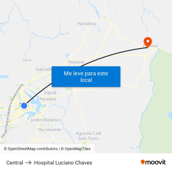 Central to Hospital Luciano Chaves map