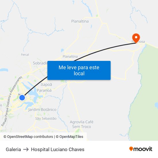 Galeria to Hospital Luciano Chaves map