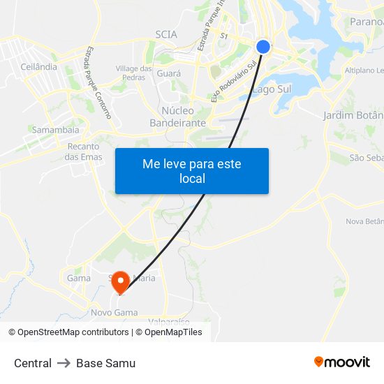 Central to Base Samu map