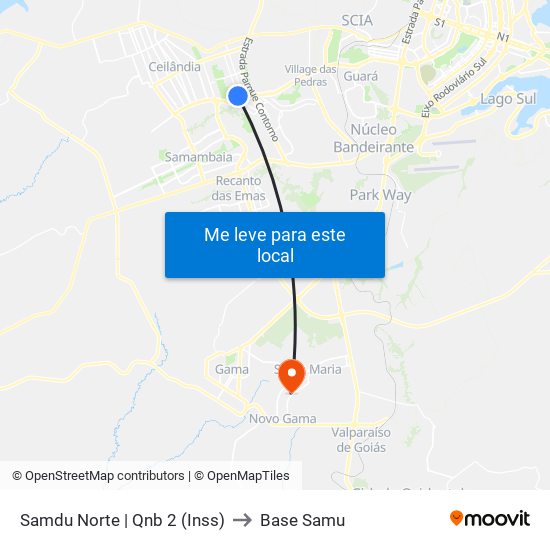 Samdu Norte | Qnb 2 (Inss) to Base Samu map