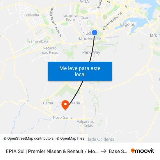 EPIA Sul | Premier Nissan & Renault / Motel Park Way to Base Samu map