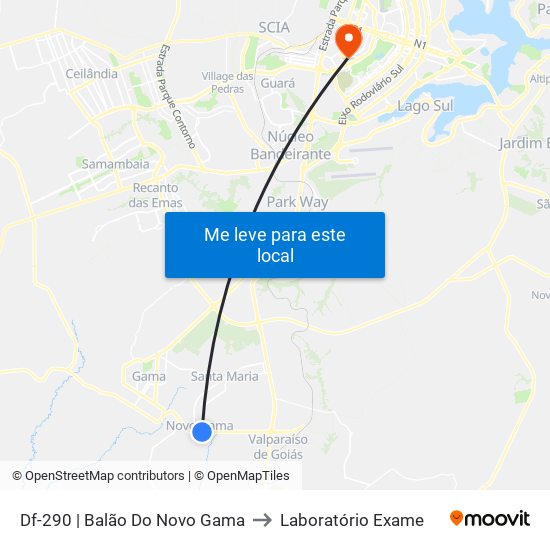 Df-290 | Balão Do Novo Gama to Laboratório Exame map