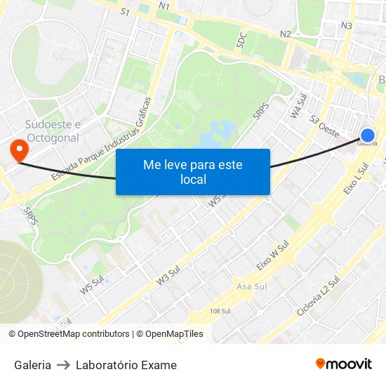 Galeria to Laboratório Exame map