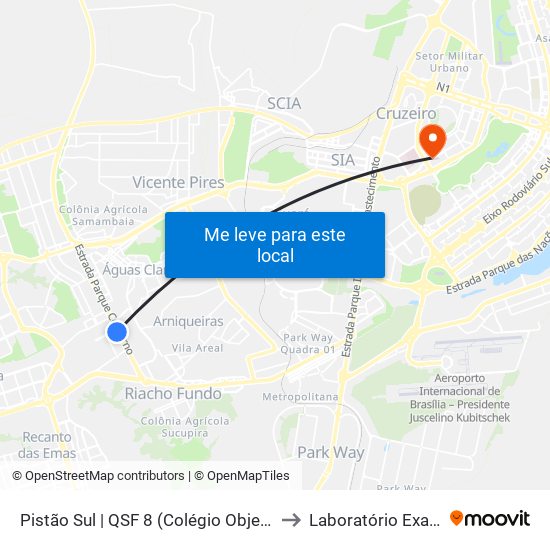Pistão Sul | Qsf 8 (Colégio Objetivo to Laboratório Exame map