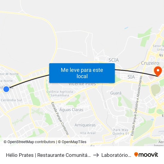 Hélio Prates | Restaurante Comunitário / Feira Central to Laboratório Exame map