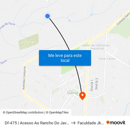 Df-475 | Acesso Ao Rancho Do Javali «Oposto» to Faculdade Jk Gama map