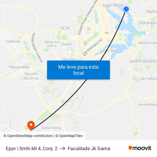 Eppr | Smln Mi 4, Conj. 2 to Faculdade Jk Gama map