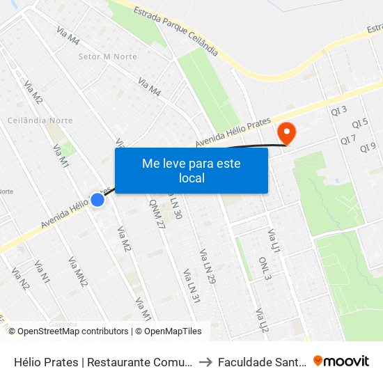 Hélio Prates | Restaurante Comunitário / Feira Central to Faculdade Santa Terezinha map