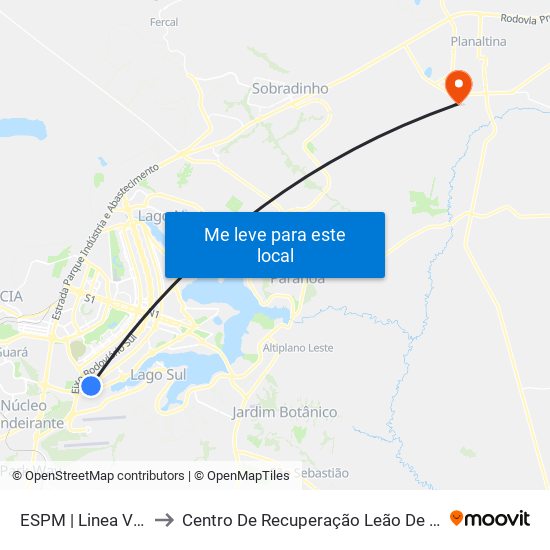 Sps| Embaixada Do Iraque to Centro De Recuperação Leão De Judá map