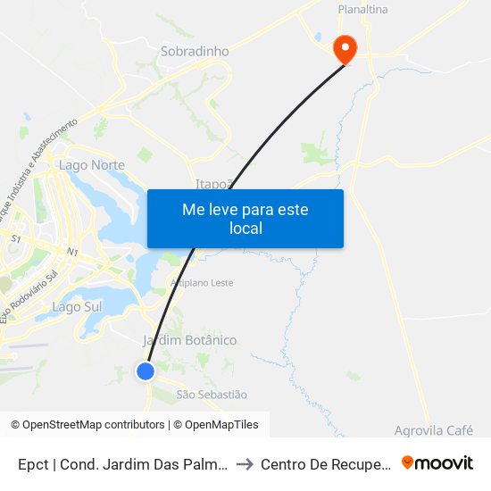 Epct | Cond. Jardim Das Palmeiras (Sentido São Sebastião) to Centro De Recuperação Leão De Judá map