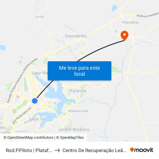 Rod.P.Piloto | Plataforma E to Centro De Recuperação Leão De Judá map