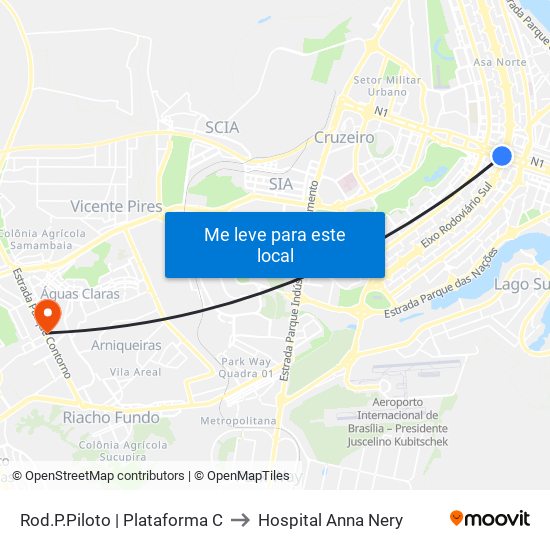 Rod.P.Piloto | Plataforma C to Hospital Anna Nery map