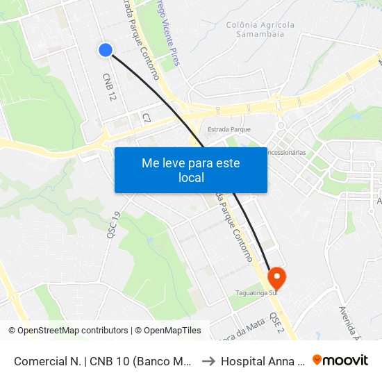 Comercial Norte | Cnb 10 to Hospital Anna Nery map