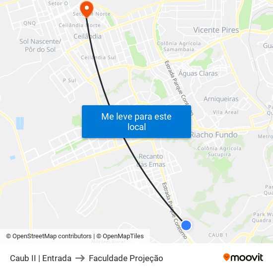 Caub II | Entrada to Faculdade Projeção map