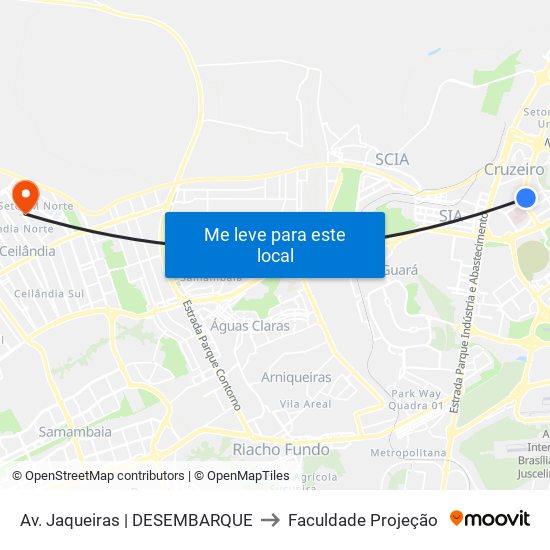 |Somente Desembarque| Av. Jaqueiras - Retorno to Faculdade Projeção map