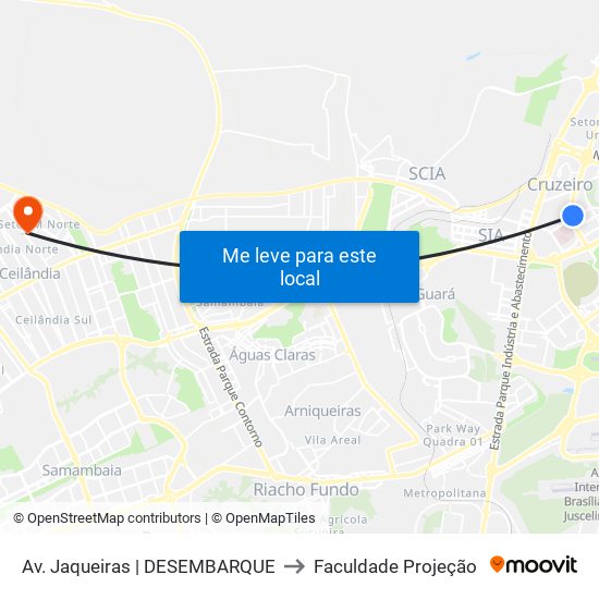 Av. Jaqueiras | DESEMBARQUE to Faculdade Projeção map