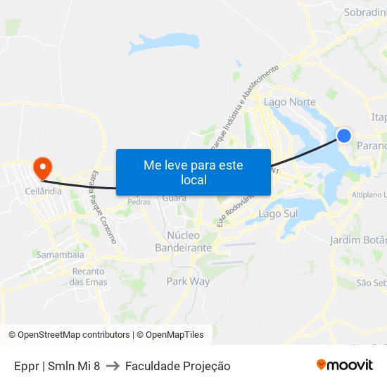 Eppr | Smln Mi 8 to Faculdade Projeção map