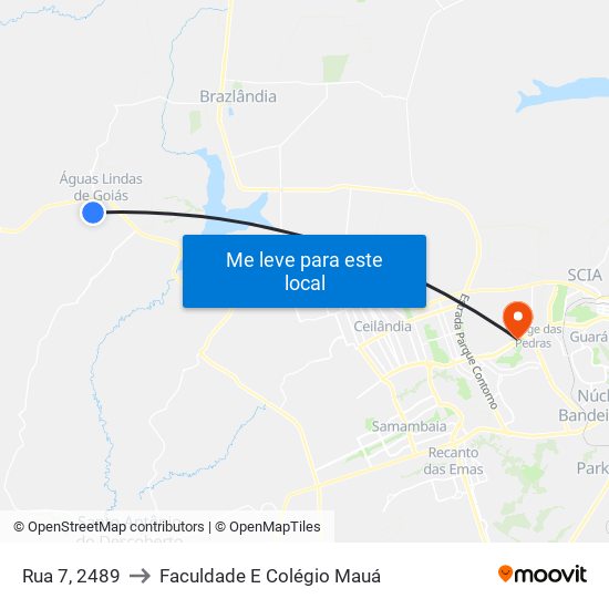 Rua 7, 2489 to Faculdade E Colégio Mauá map