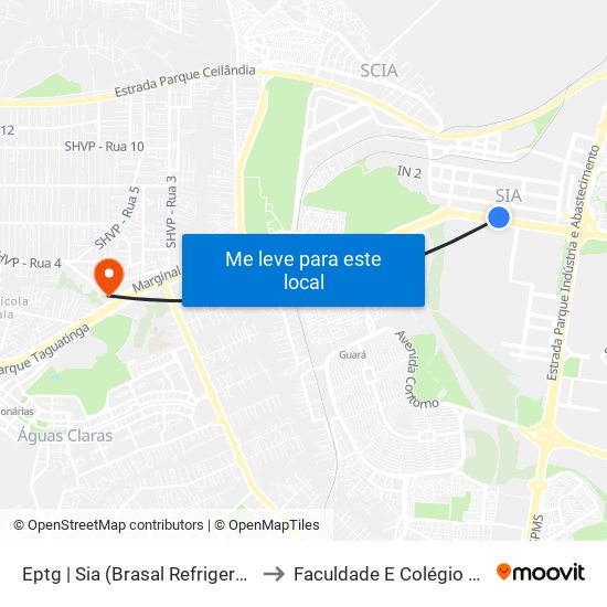 Eptg | Sia (Brasal Refrigerantes) to Faculdade E Colégio Mauá map