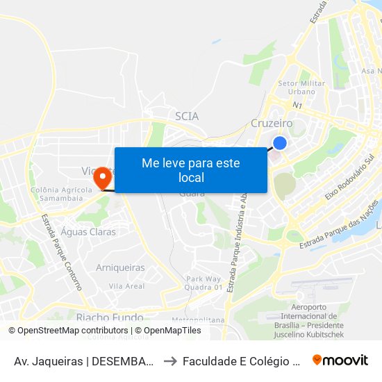 |Somente Desembarque| Av. Jaqueiras - Retorno to Faculdade E Colégio Mauá map