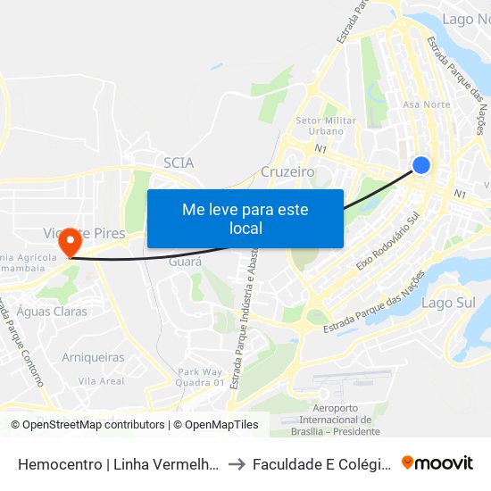 Hemocentro | Linha Vermelha Gratuita to Faculdade E Colégio Mauá map