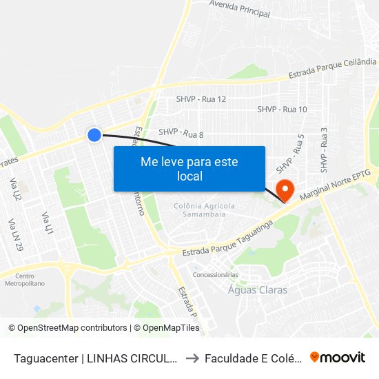 Hélio Prates | Taguacenter (Linhas R$: 2,70) to Faculdade E Colégio Mauá map