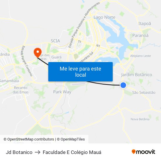 Jd Botanico to Faculdade E Colégio Mauá map