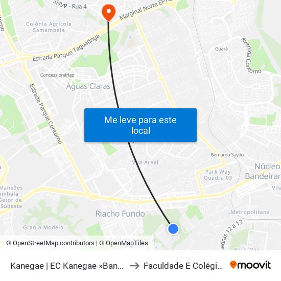 Kanegae | EC Kanegae »Bandeirante» to Faculdade E Colégio Mauá map