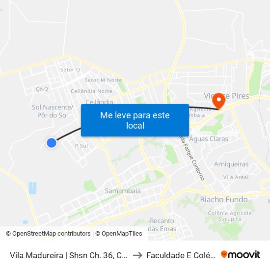 Vila Madureira | Shsn Ch. 36, Conj. 22 «Volta« to Faculdade E Colégio Mauá map