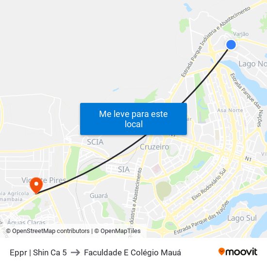 Eppr | Shin Ca 5 to Faculdade E Colégio Mauá map