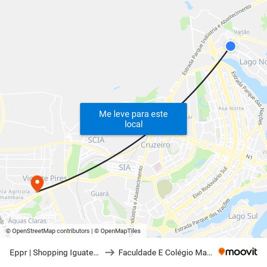 Eppr | Shopping Iguatemi to Faculdade E Colégio Mauá map