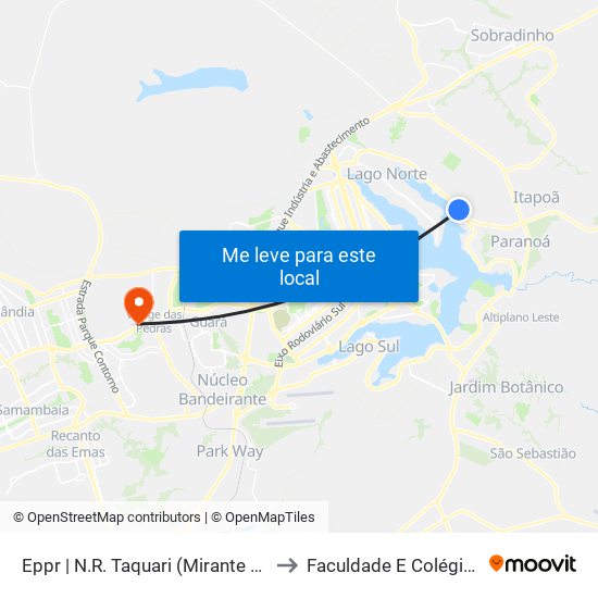 Eppr | N.R. Taquari (Mirante Do Casal) to Faculdade E Colégio Mauá map