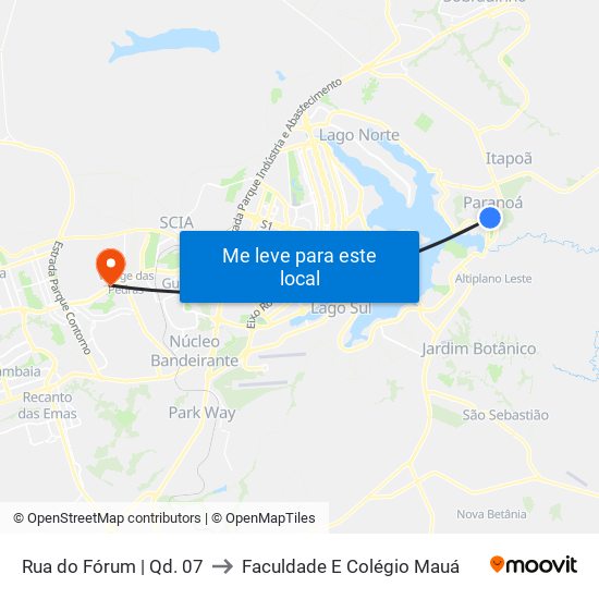 Rua do Fórum | Qd. 07 to Faculdade E Colégio Mauá map