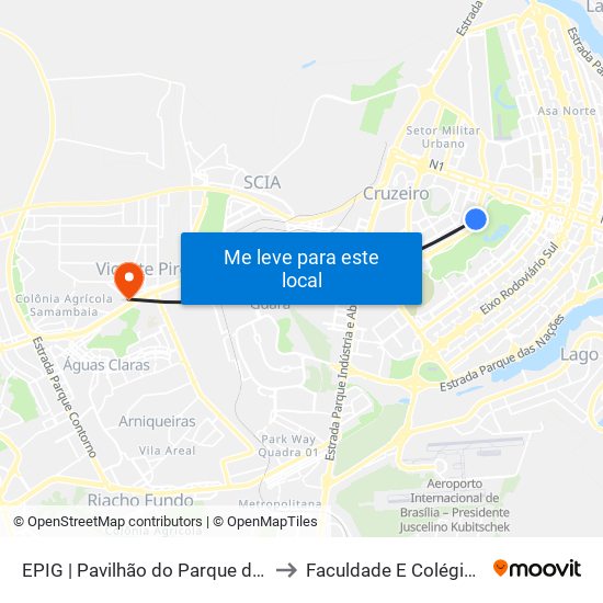 EPIG | Pavilhão do Parque da Cidade to Faculdade E Colégio Mauá map